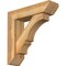 Ekena Millwork Balboa Slat Rough Sawn Bracket w/ Offset Brace, Western Red Cedar, 6"W x 22"D x 22"H BKT0604X22X22BOA06RWR - alternate 1